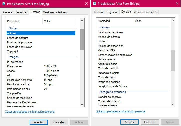 Como borrar los metadatos EXIF e información de GPS de fotos e imágenes desde Windows Photoshop o teléfonos móviles como eliminar todos los metadatos de varias fotografias de golpe