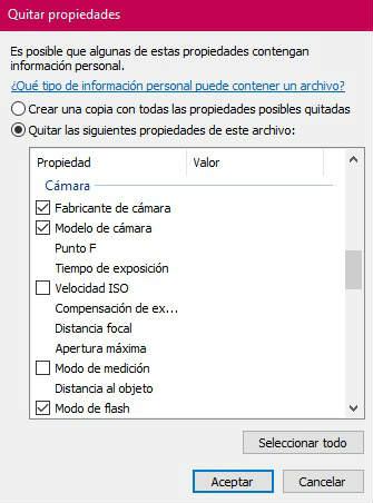 Como borrar los metadatos EXIF e información de GPS de fotos e imágenes desde Windows Photoshop o teléfonos móviles como eliminar todos los metadatos de varias fotografias de golpe