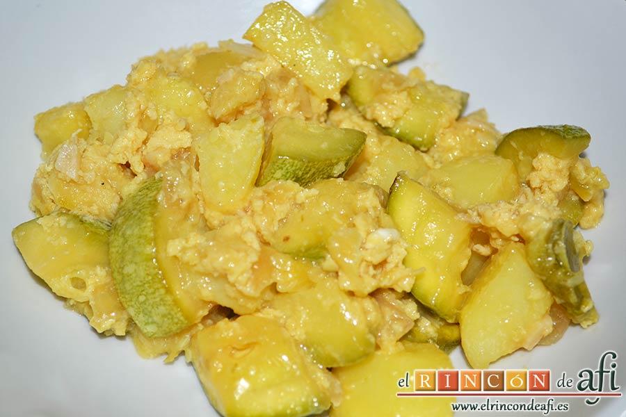 Pisto de calabacín, sugerencia de presentación