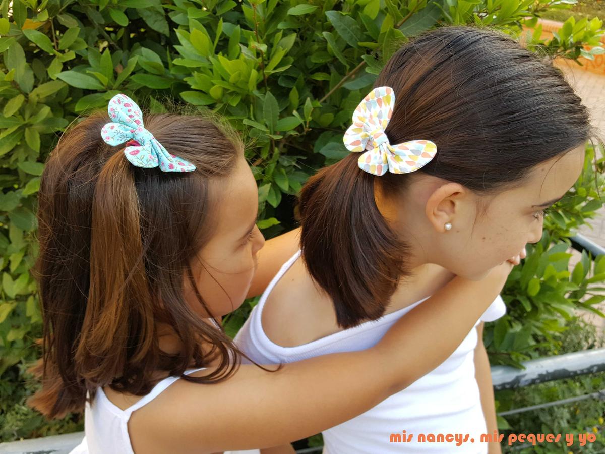 mis nancys, mis peques y yo, coleteros de mariposas, como queda en peinados de niña