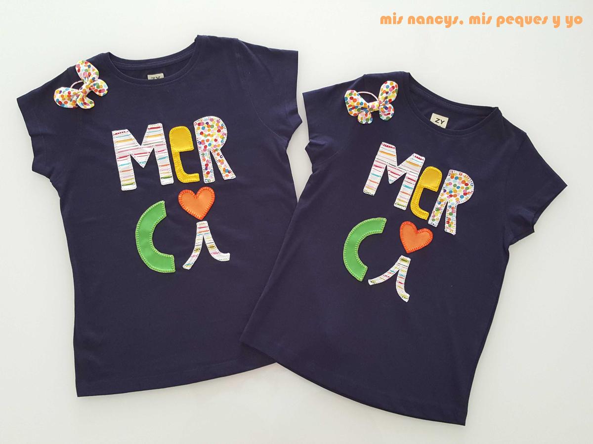 mis nancys, mis peques y yo, coleteros de mariposas, a juego con aplique en camiseta merci