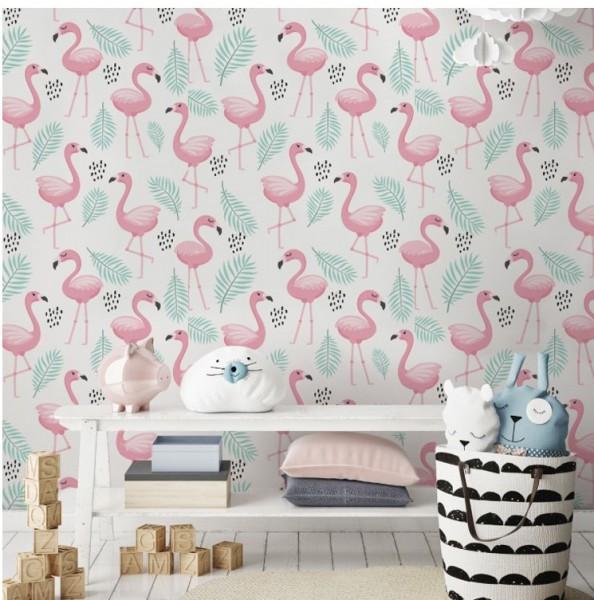 papel-pintado-pink-flamingo