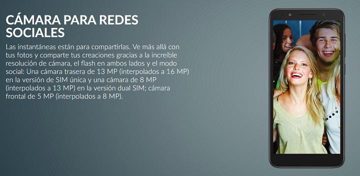 Alcatel 1X review reseña en español de este móvil con 2GB RAM, CPU Mediatek, 16GB ROM, batería de 2460mAh y cámara de 13MP con Android Go Oreo especificaciones precio y opinión