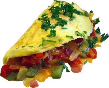 Omelette de atún a colores