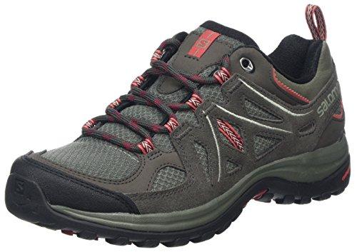 Salomon Ellipse 2 Aero W, Zapatillas de Senderismo y Multifunción para Mujer, Gris Oscuro (Castor Gray/Beluga/Mineral Red), 38 EU