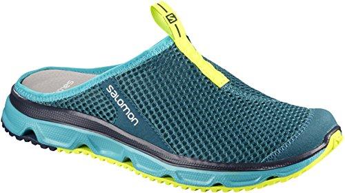 Salomon RX Slide 3.0, Zuecos para Mujer, Azul (Deep Lagoon/Bluebird/Safety Yellow), 37 1/3 EU