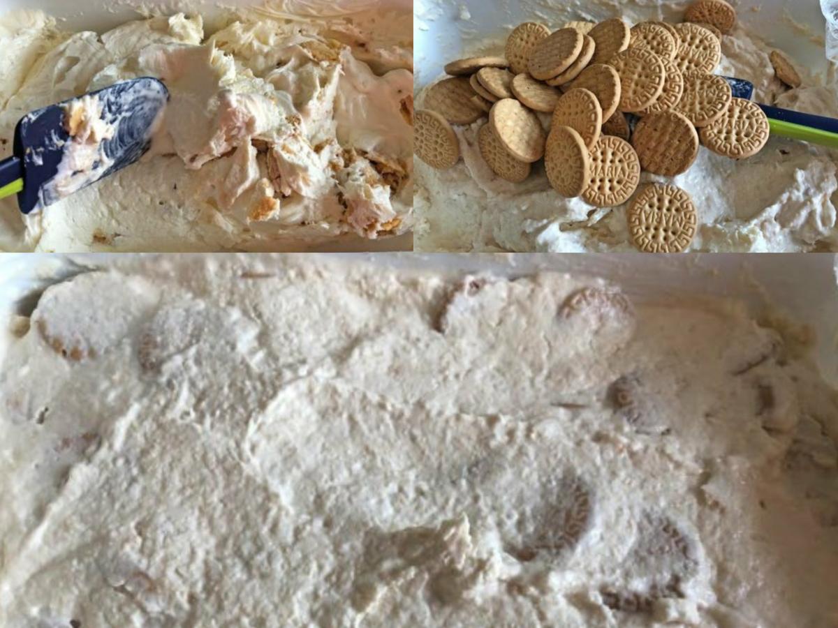 Último paso de batido y congelado