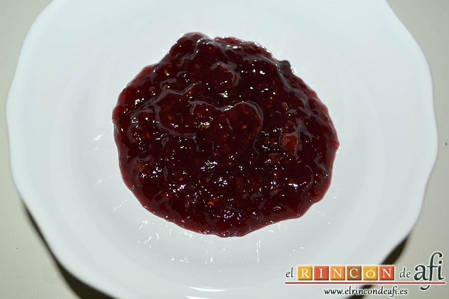 Galletas con masa quebrada y mermelada de frambuesas, preparar la mermelada de fambruesa