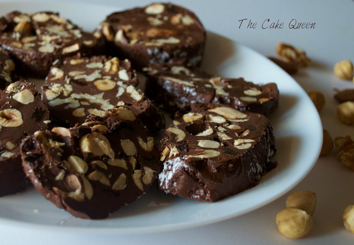 Salami de chocolate fit