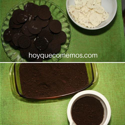 tarta-de-oreos-sin-horno: hacer la base