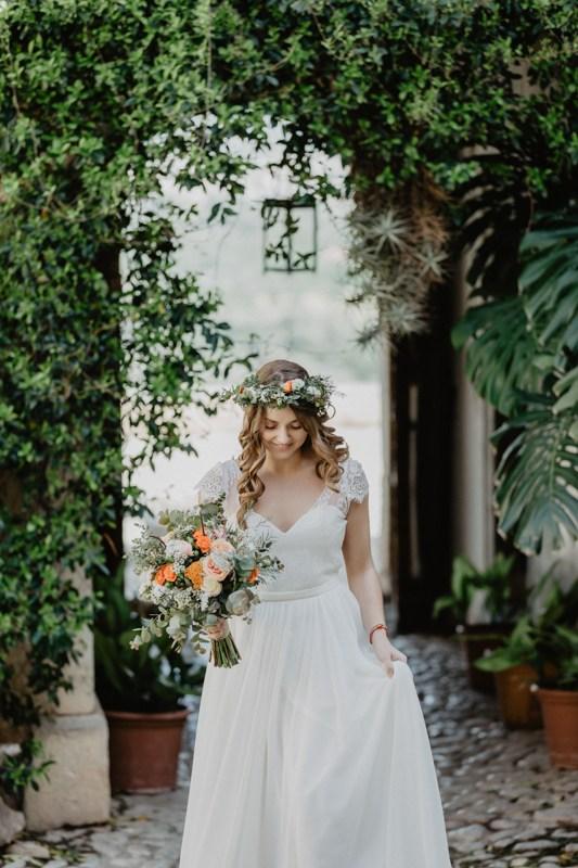 Frescura y naturaleza novia