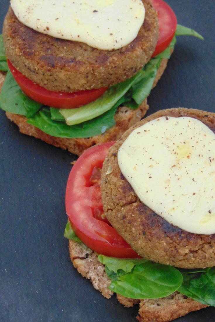 hamburguesas de soja texturizada a la plancha vegana