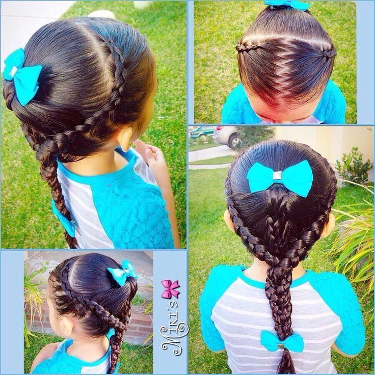 peinado con lazos y trenzas