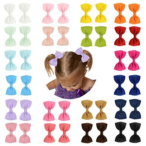 Prohouse Baby Girls Ribbon Hair Bow Clips Barrettes For Girl Teens Kids Babies Toddlers