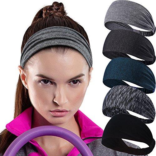 Calbeing Yoga Headband for Womens Workout Sweatband Working Moisture Wicking