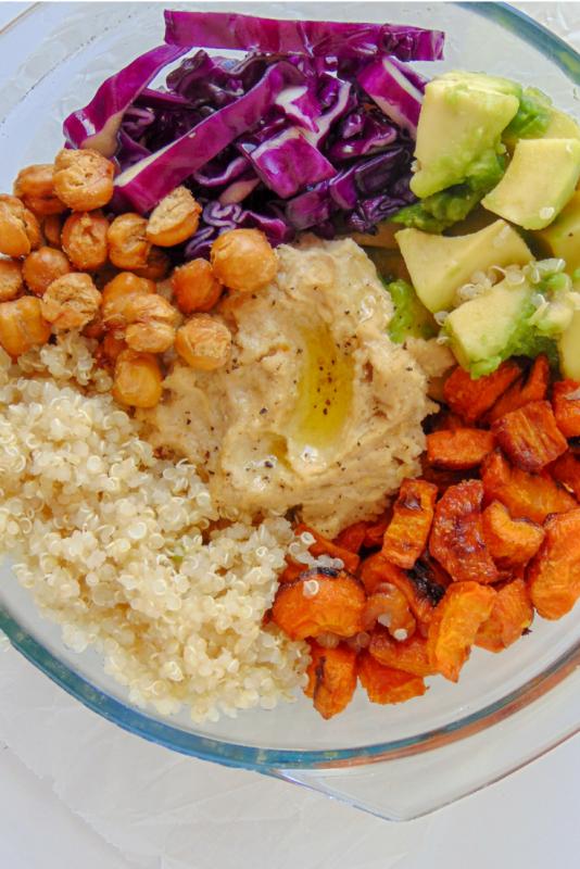 buddha bowl con quinoa y garbanzos ideas