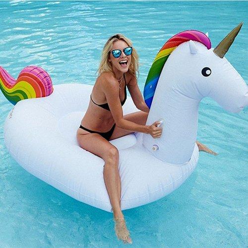 Juguete hinchable flotante gigante del unicornio Piscina Cama flotante Unicornio General y adulto y anillo de la natación del niño y silla de la recreación del agua - Dracarys (Pequeña)