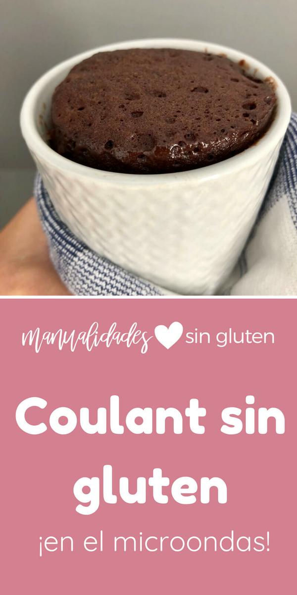 coulant de chocolate sin gluten en el microondas