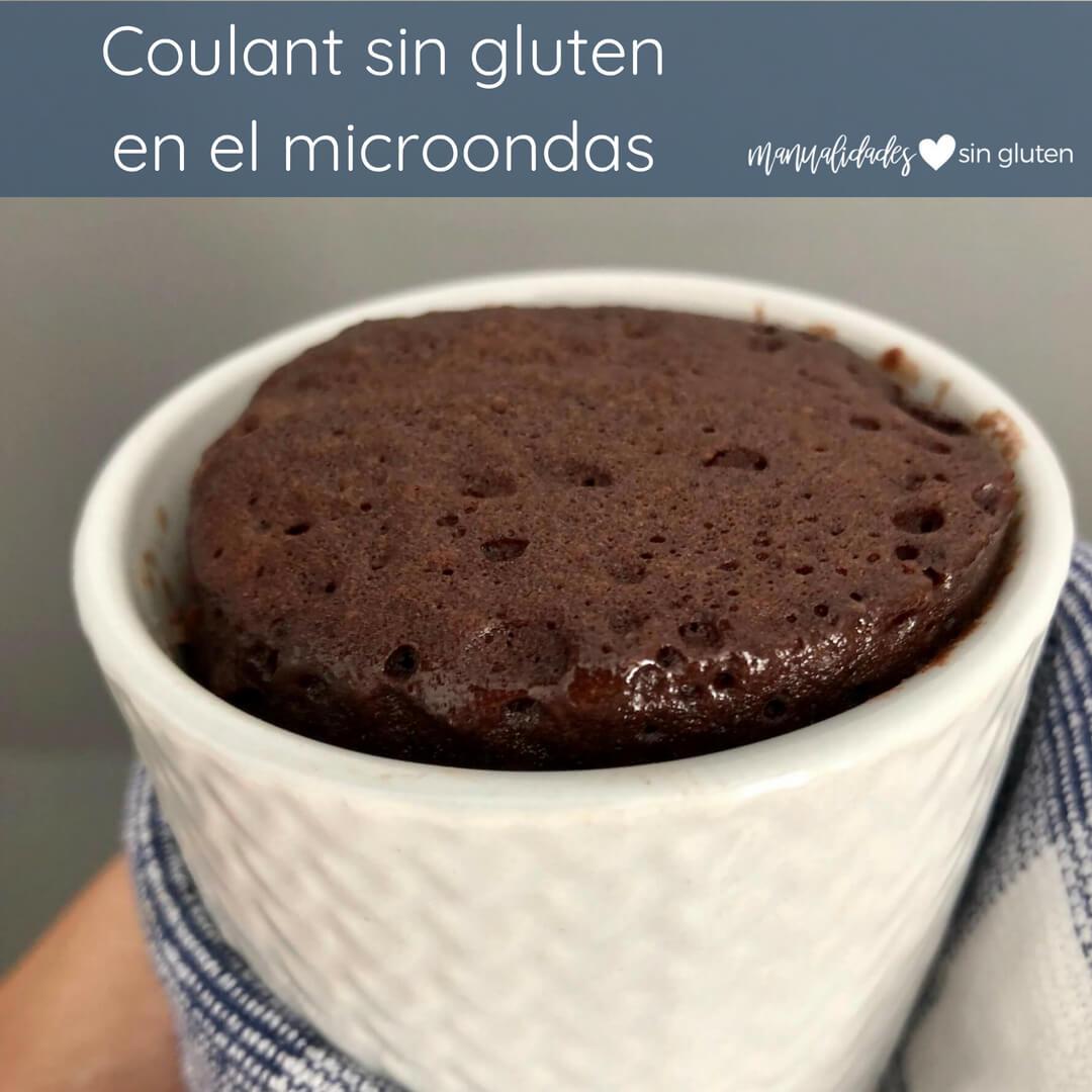 coulant sin gluten en el microondas