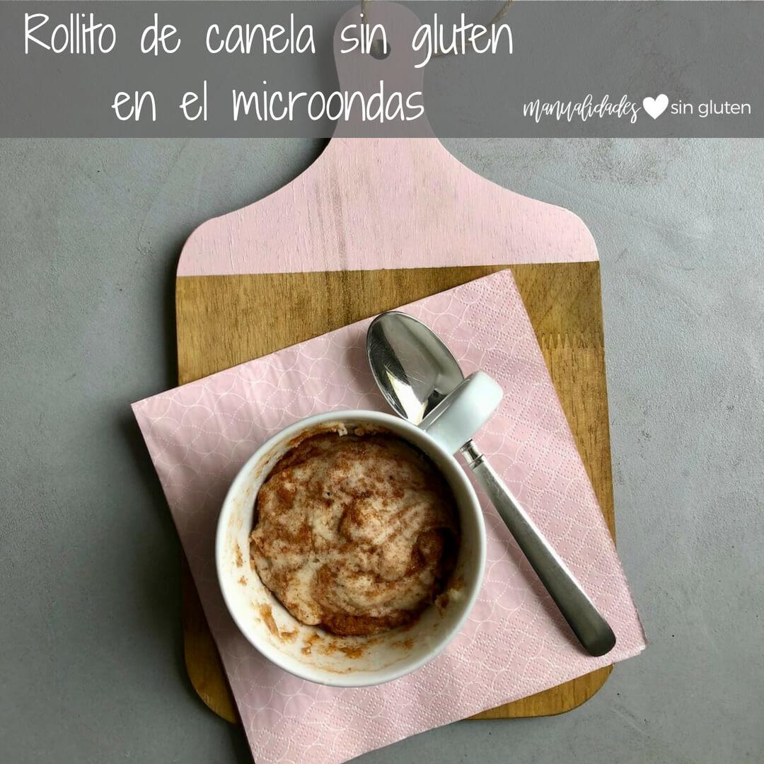 rollito de canela en el microondas