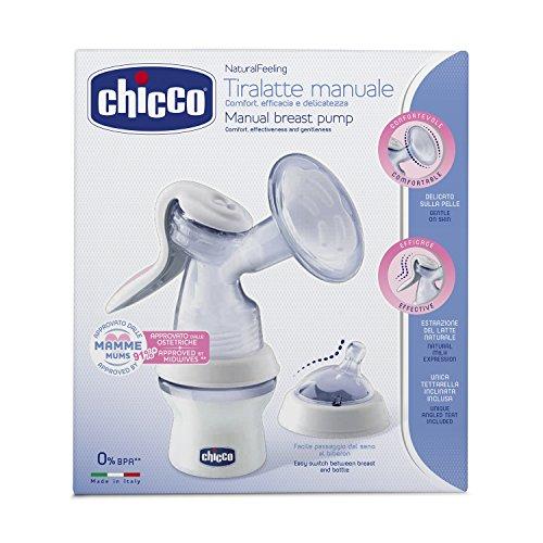 Chicco - Sacaleches manual con copa de silicona y mango ergonómico