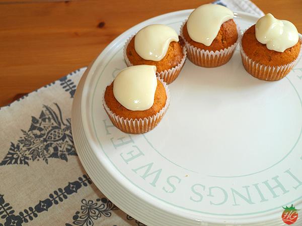 Magdalenas de zanahoria y pistacho