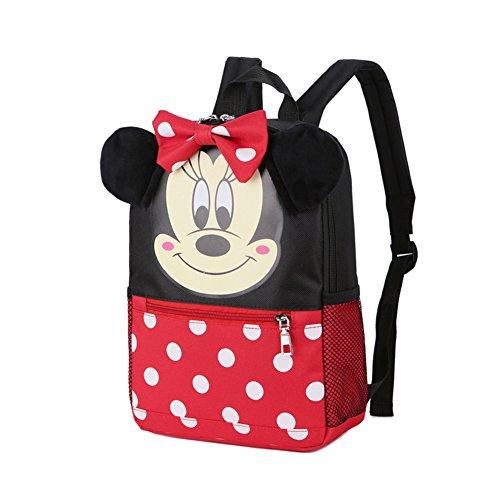 YOURNELO Childrens Cartoon Big Ears Mickey Mouse Backpack Kids Cute Kindergarten Schoolbag (Minnie)