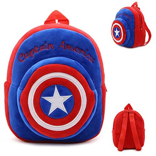 Backpack Schoolbag - Captain America Design Animal Cartoon Mini Backpack Schoolbag Shoulder Bag Suitable For Babies and Children - Perfect Birthday Gifts - For Kids (Captain America 1)