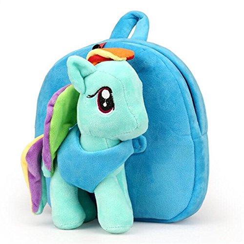Toddler Backpack with Leash, Detachable Cute 3D Plush My Little Pony Toy, Toddler Kids Backpack for Girls with Harness Age 1-5 Years Old (Rainbow Dash)
