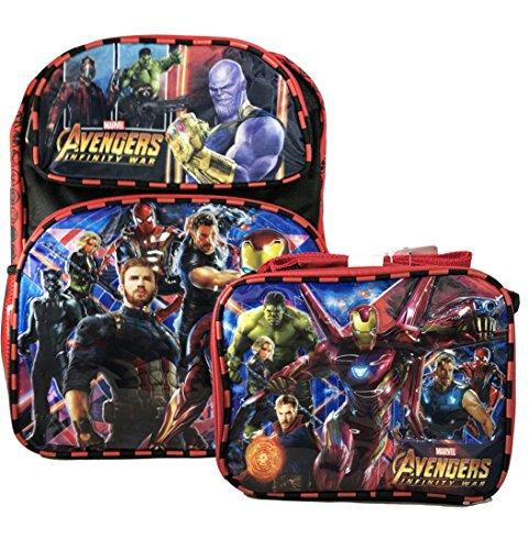 Marvel Avengers Infinity War 16" Embossed Backpack w/Matching Insulated Lunch Tote