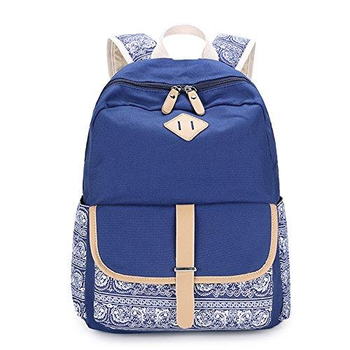 Casual Daypack Classic Laptop Backpack Bookbag(Royal Blue)