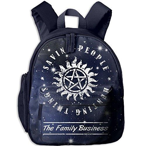 Supernatural Saving People Hunting Things Toddler Mini Backpack Shoulder Schoolbag With Front Pockets