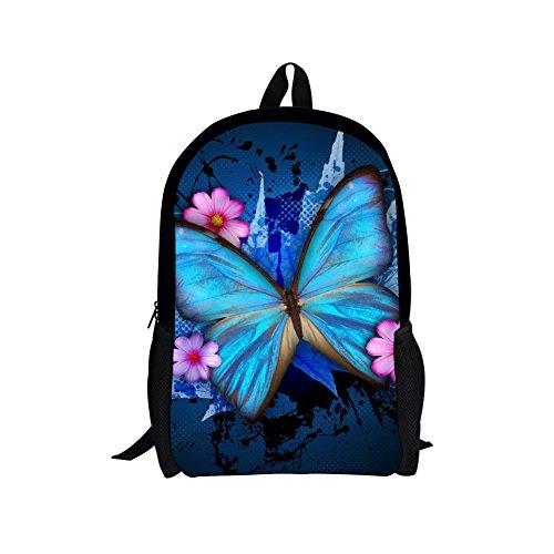 CHAQLIN Beauty Floral Butterfly Kids Schoolbag for Teenager Girls