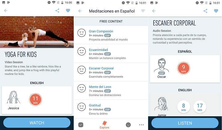Mindfulness las mejores apps para Android en español gratis aplicaciones de relajación y meditación para descargar en el móvil