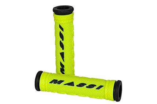 Massi Comp Double Density - Puños de bicicleta, color neón/negro