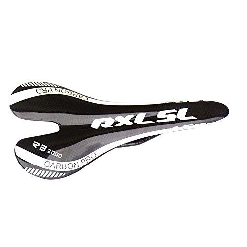 RXL SL Sillin Carbono, Sillin Bicicleta Superligero Montura de Carbono Sillines de Bicicleta de Montaña Sillin MTB Carbono(Blanco,27*13cm 110g)