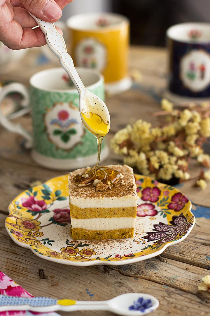 Cuadraditos de Carrot Cake Healthy saludable y vegana