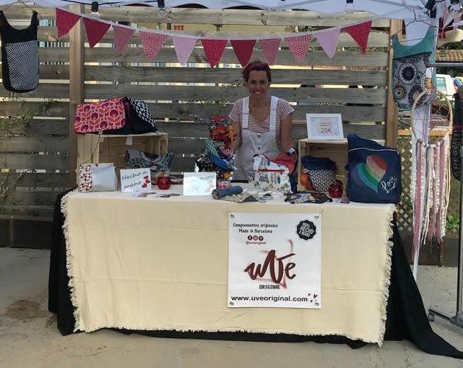 Feria de artesanía, mi puesto uVe Original. Mustra de productos artesanales