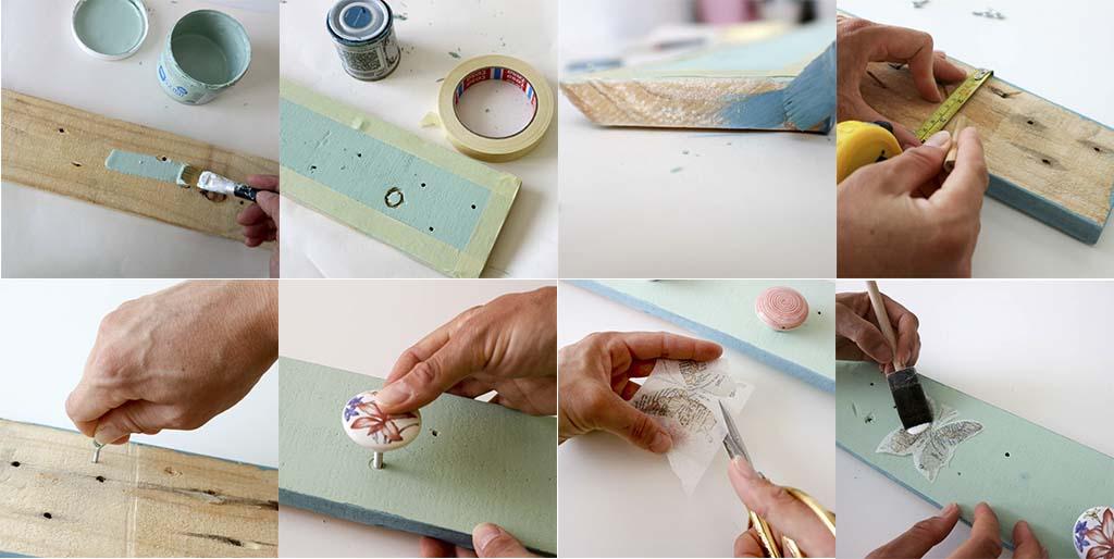 paso a paso para hacer un perchero DIY