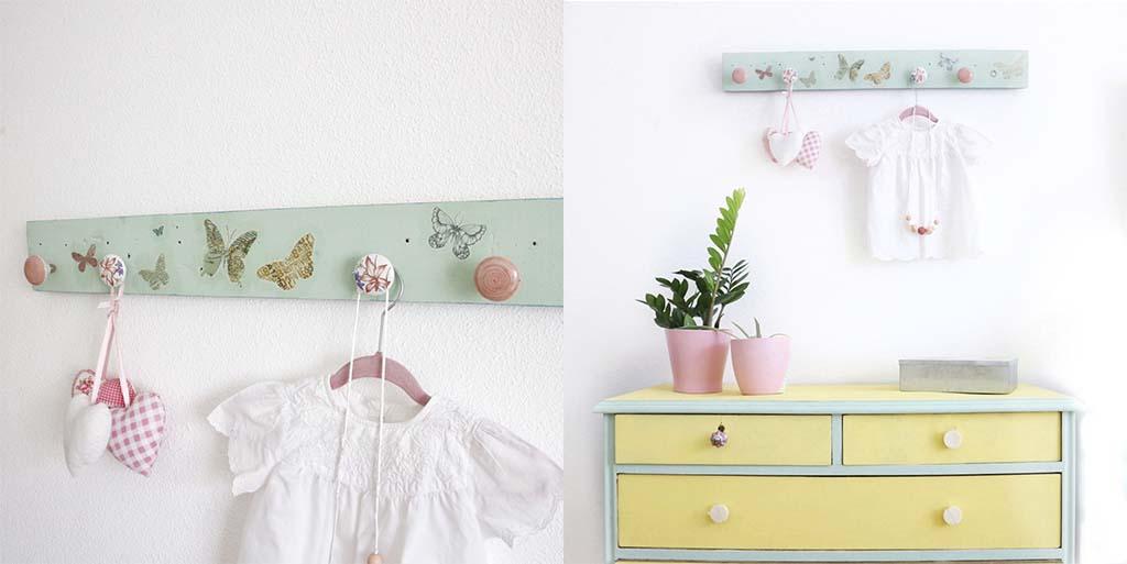 perchero hecho con palet