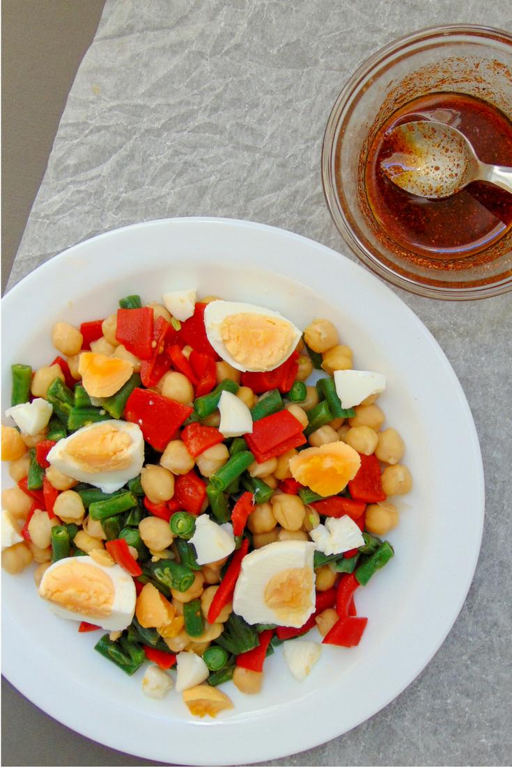 Ensalada de garbanzos y judías verdes Cocina