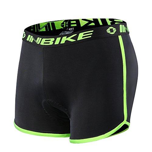 Inbike Pantalones Cortos con 3D Gel Acolchado de la Bicicleta para los hombre(L)