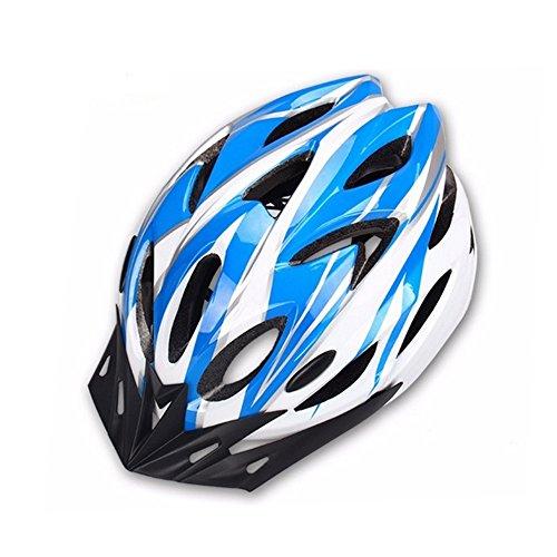 Hoovo Casco de Bicicleta con Ajustable Ligero Casco de Bicicleta de Montaña Racing breezier para Hombres y Mujeres (Azul)