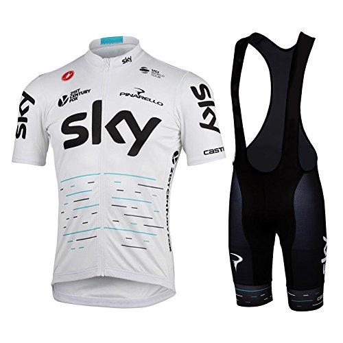 Sports Thriller Rider MTB Bicicleta Maillot Manga Corta de Ciclismo para Hombre y Pantalones de Correa Traje Medium
