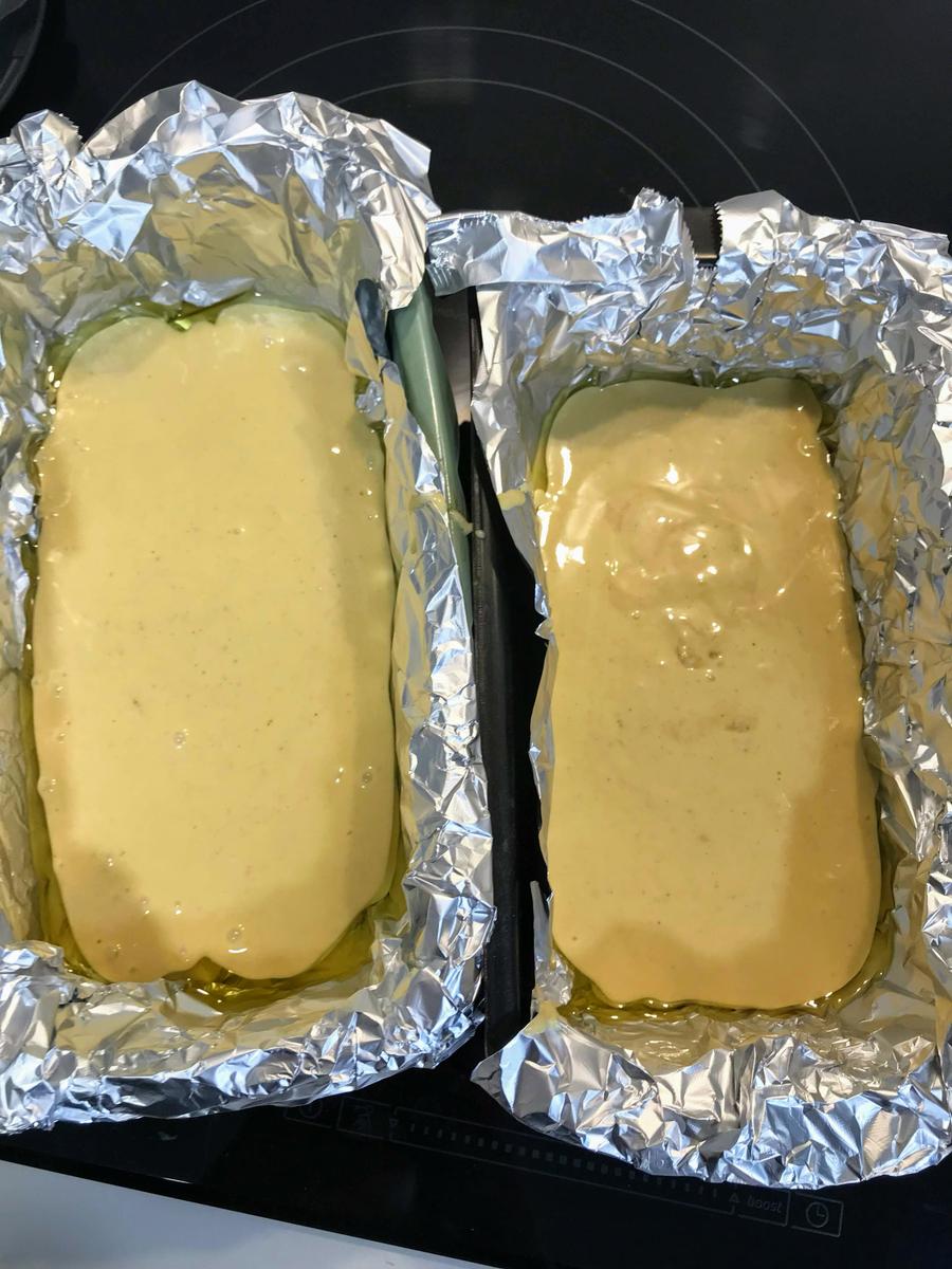 echamos la mezcla a fuentes de horno