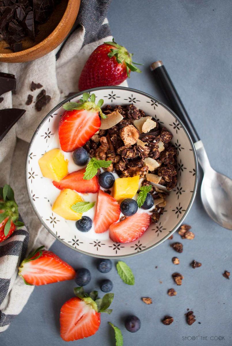 muesli con chocolate