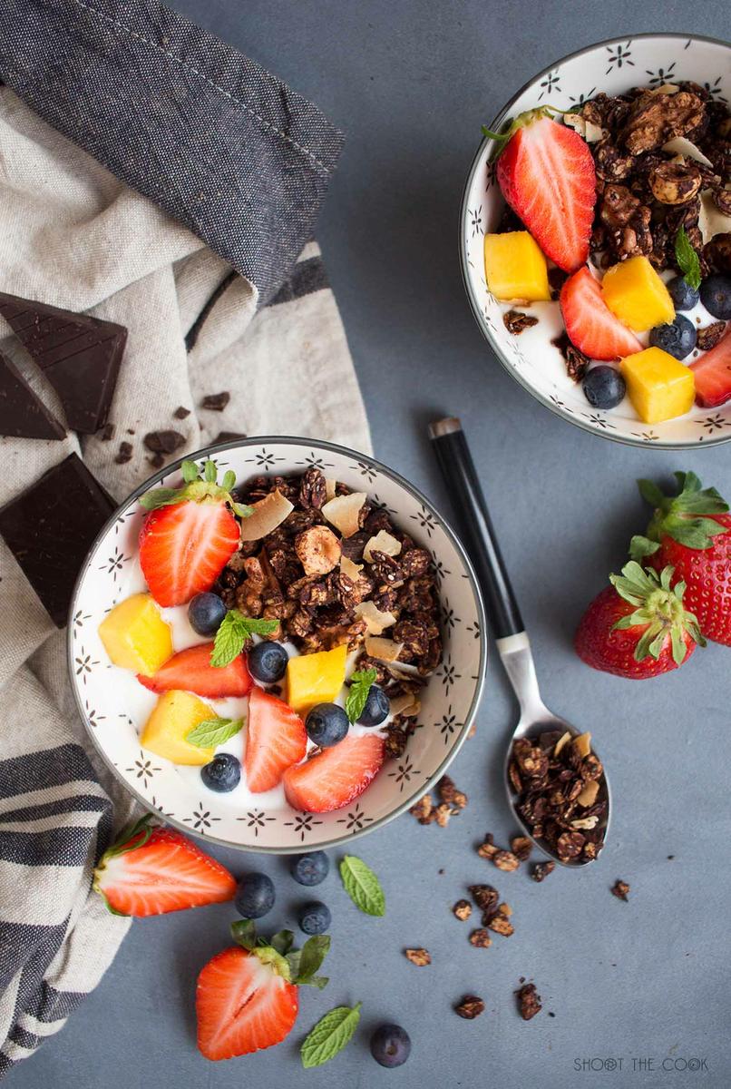 muesli con chocolate receta