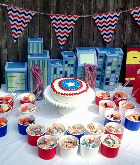 cumpleaños temática de Capitán America