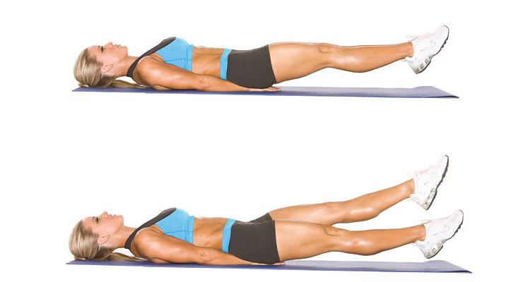 abdominales inferiores elevacion de piernas en zig zag