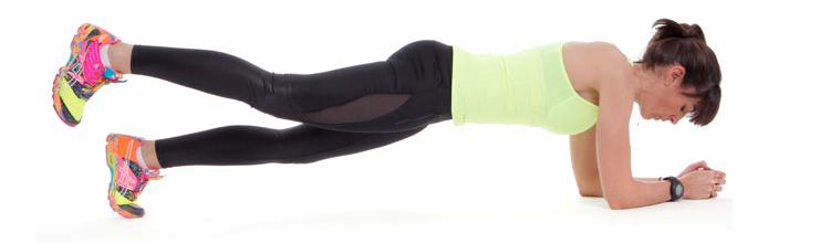 abdominales inferiores placha con pierna elevada